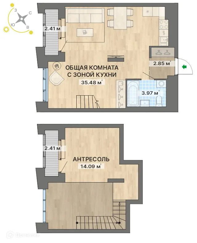 Фото квартиры в ЖК "Северное сияние"