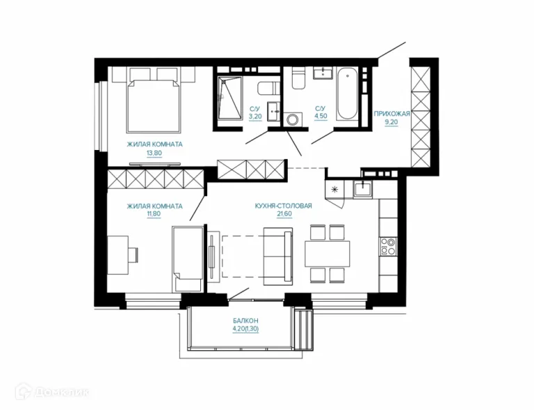 Фото квартиры в ЖК Доминанта
