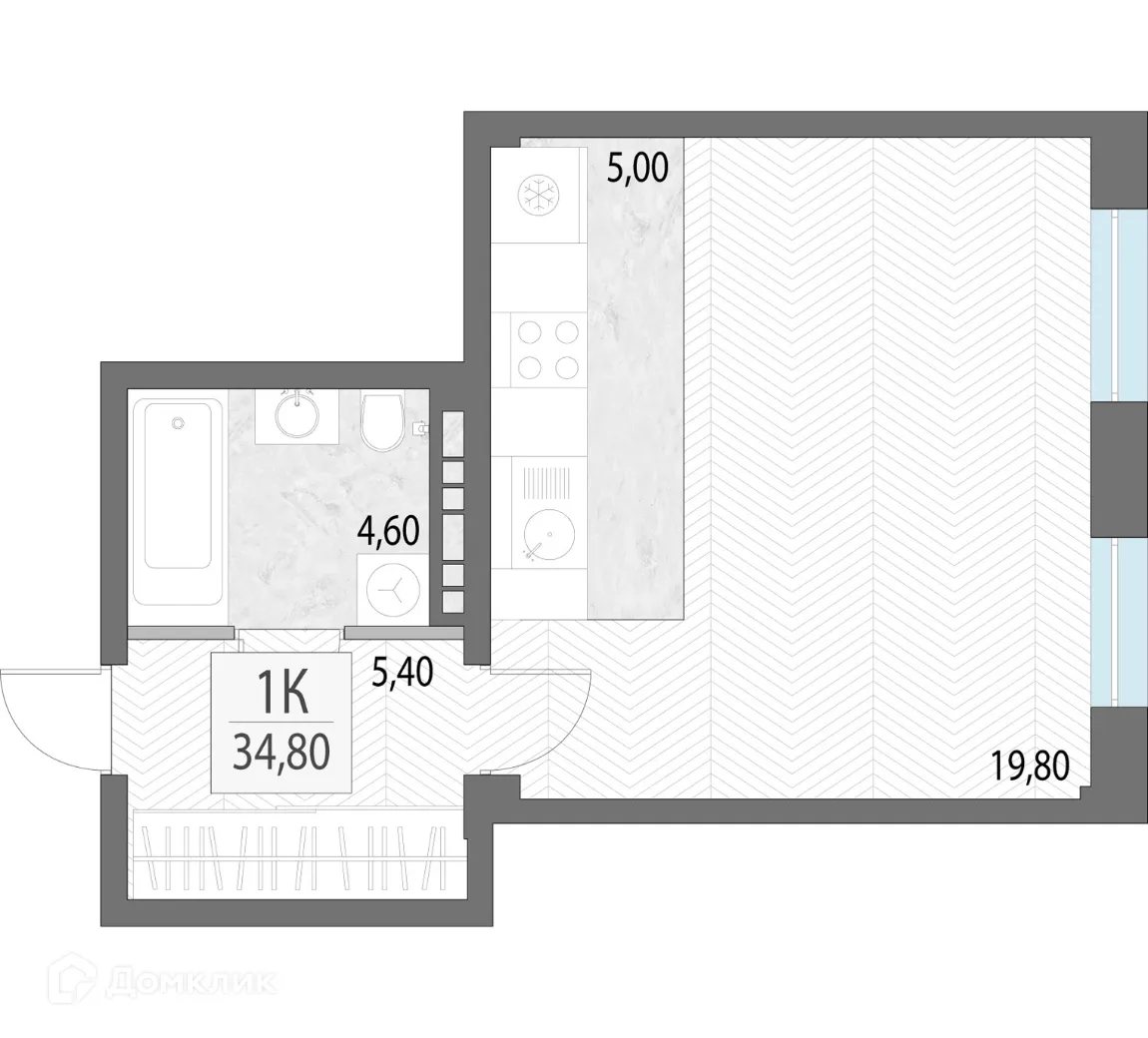 Фото квартиры в ЖК Клубный дом "Литературный"