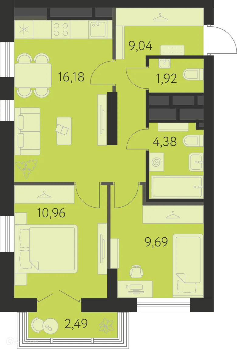 Фото квартиры в ЖК Спутник-1