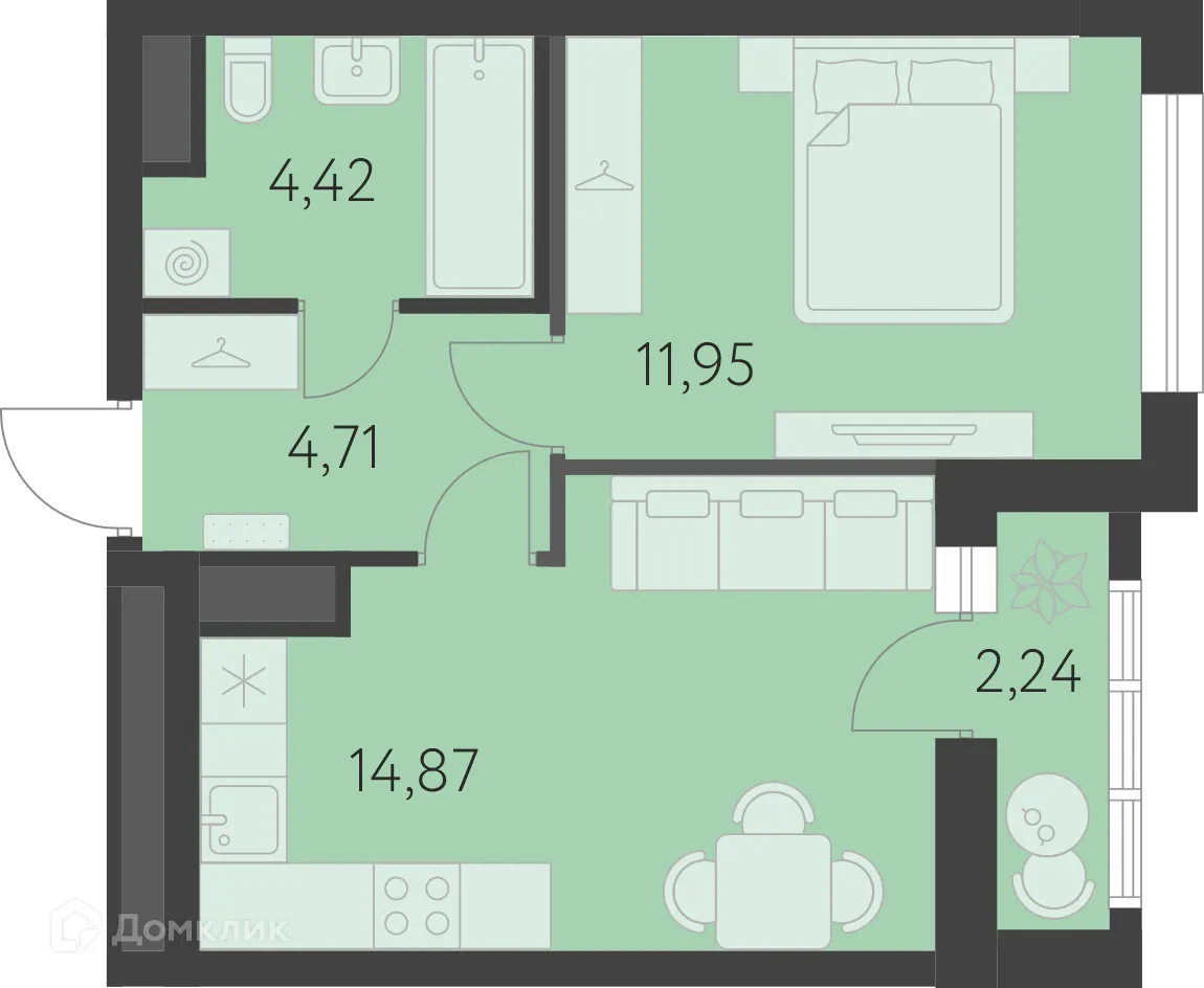 Фото квартиры в ЖК Новая Олимпика