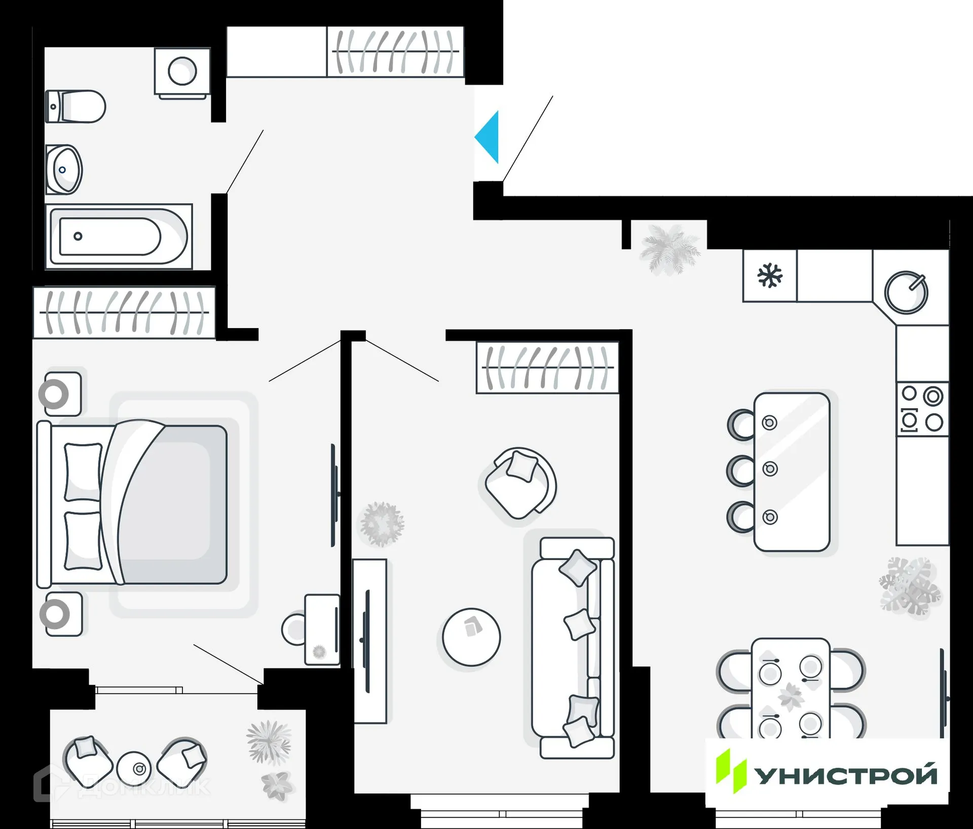 Фото квартиры в ЖК Небосклоны