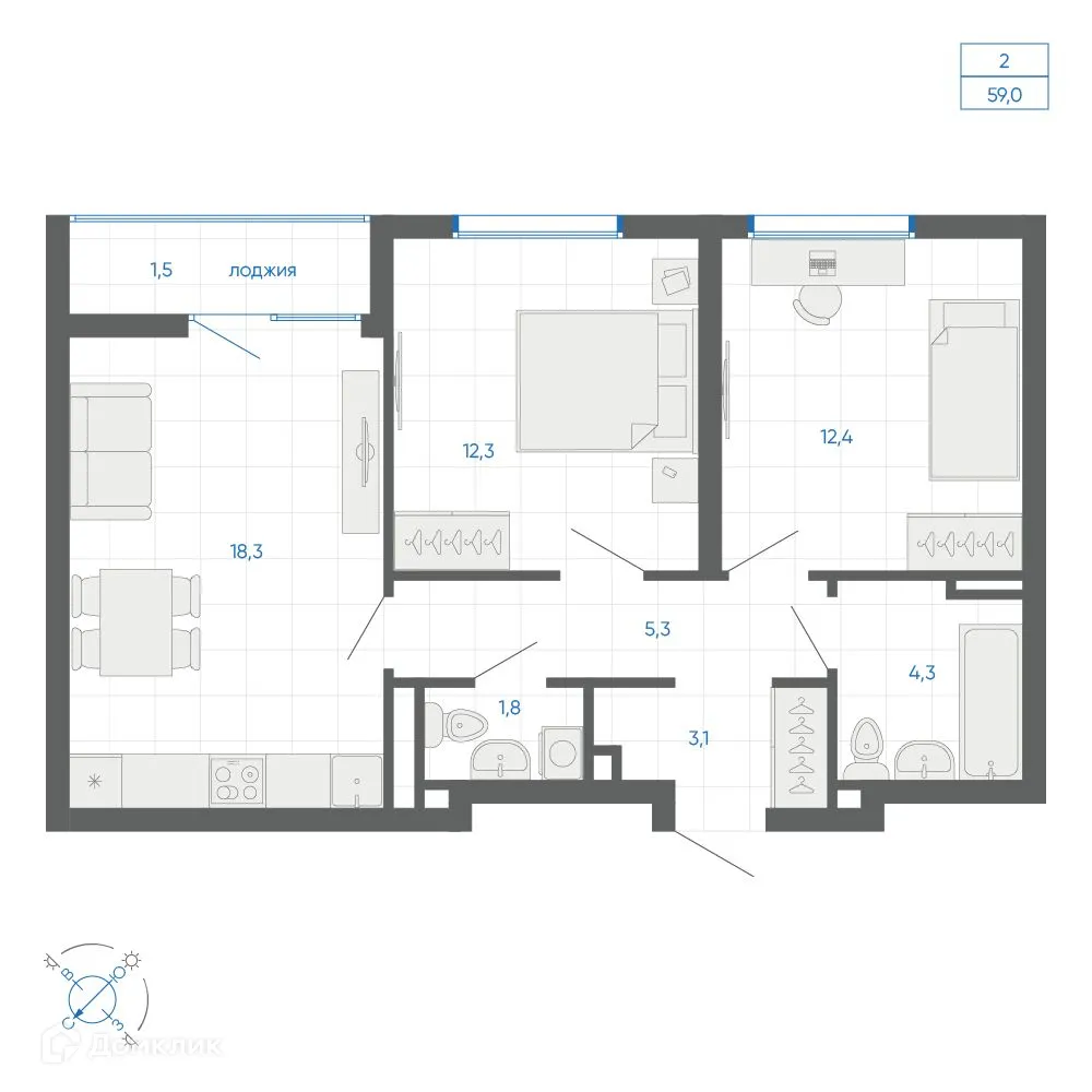 Фото квартиры в ЖК FIRST (Фёрст)