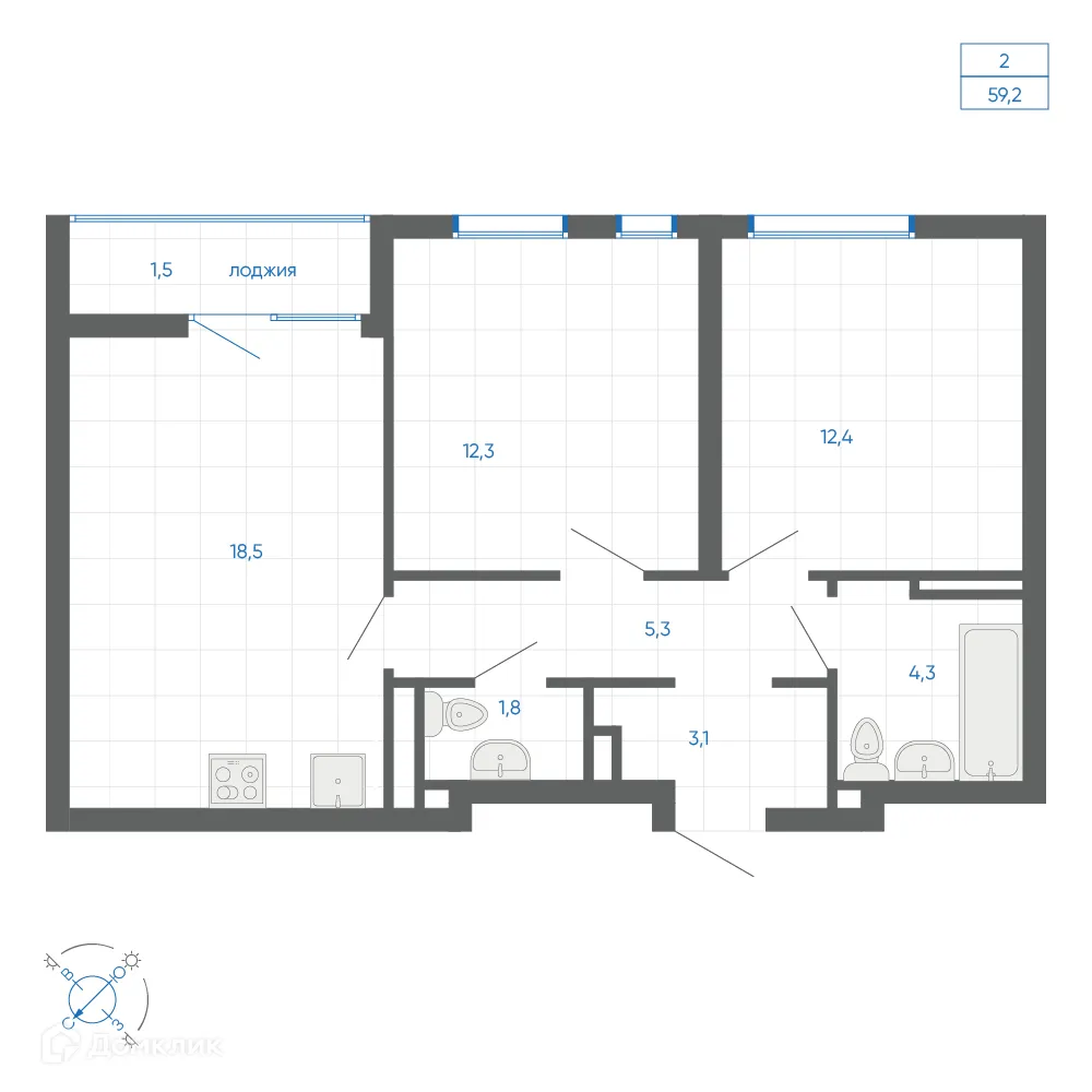 Фото квартиры в ЖК FIRST (Фёрст)