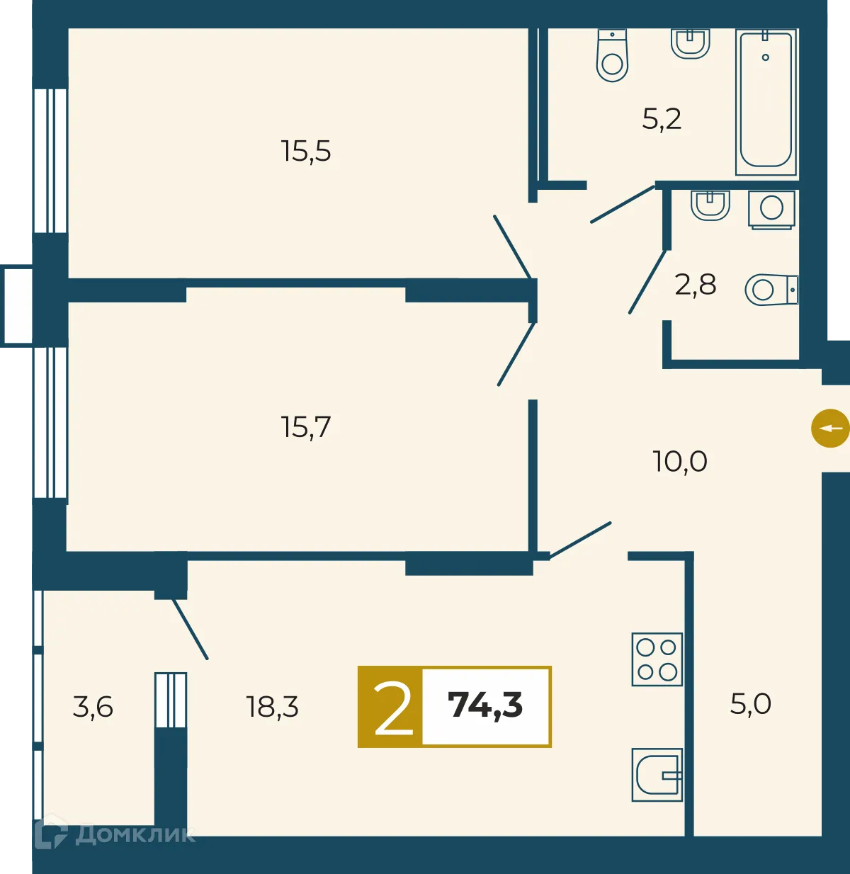 Фото квартиры в ЖК Тактика