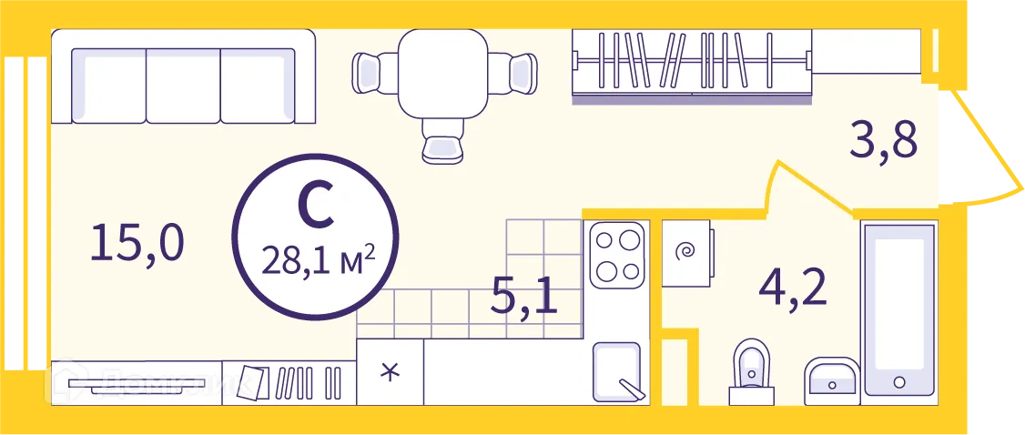 Фото квартиры в ЖК Астон. Движение