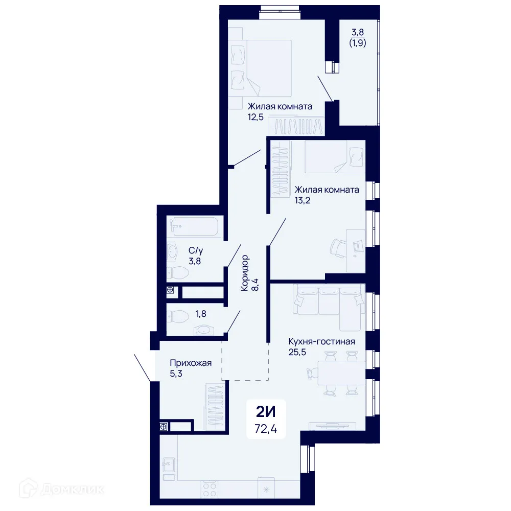 Фото квартиры в ЖК Галактика