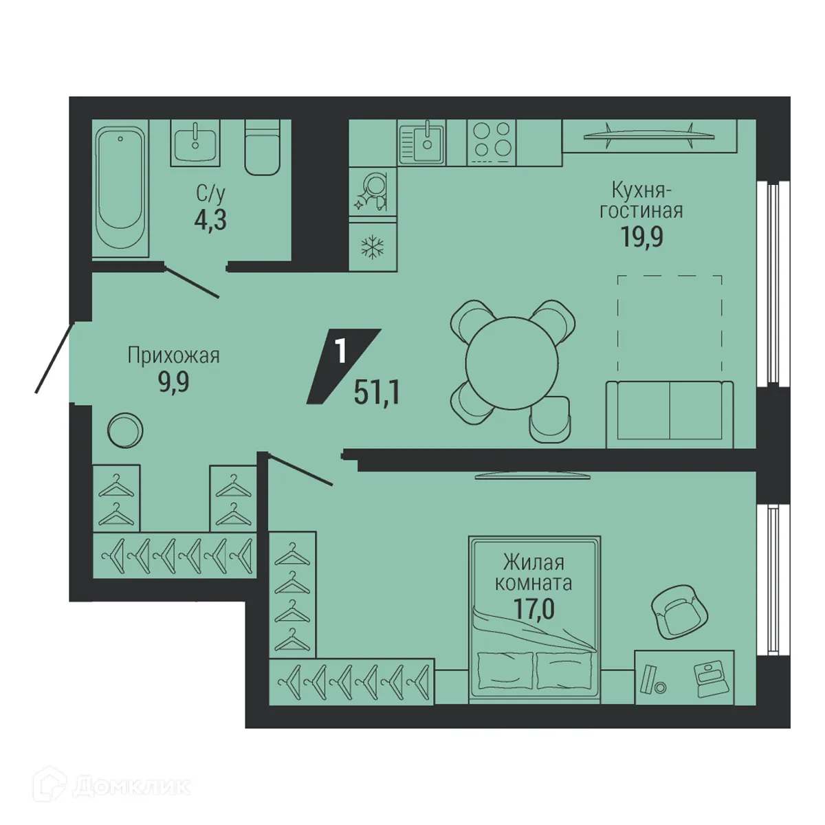 Фото квартиры в ЖК Настоящий