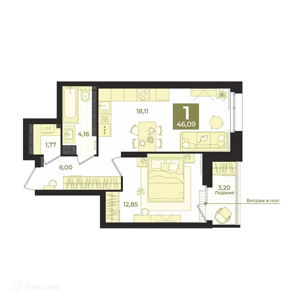 Фото квартиры в ЖК Викулов