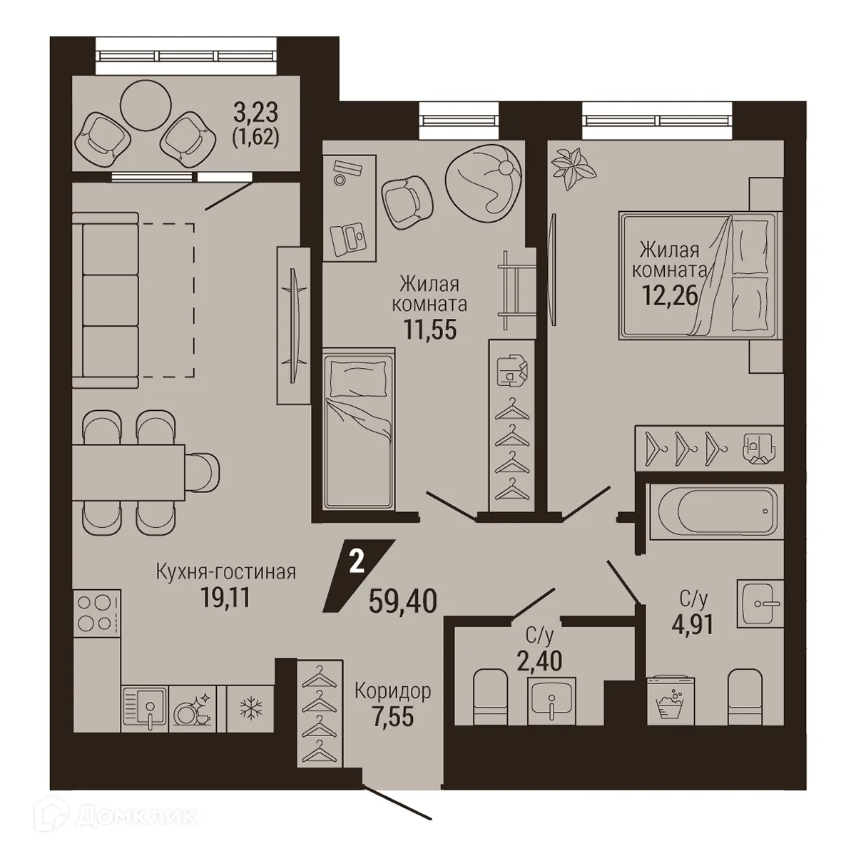 Фото квартиры в ЖК Дом 7