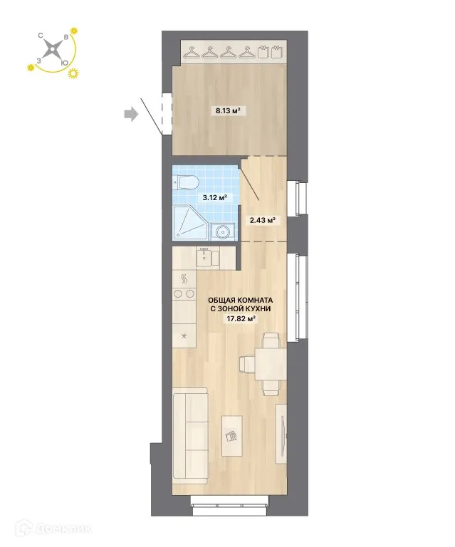 Фото квартиры в ЖК РЕКА.Дом на набережной