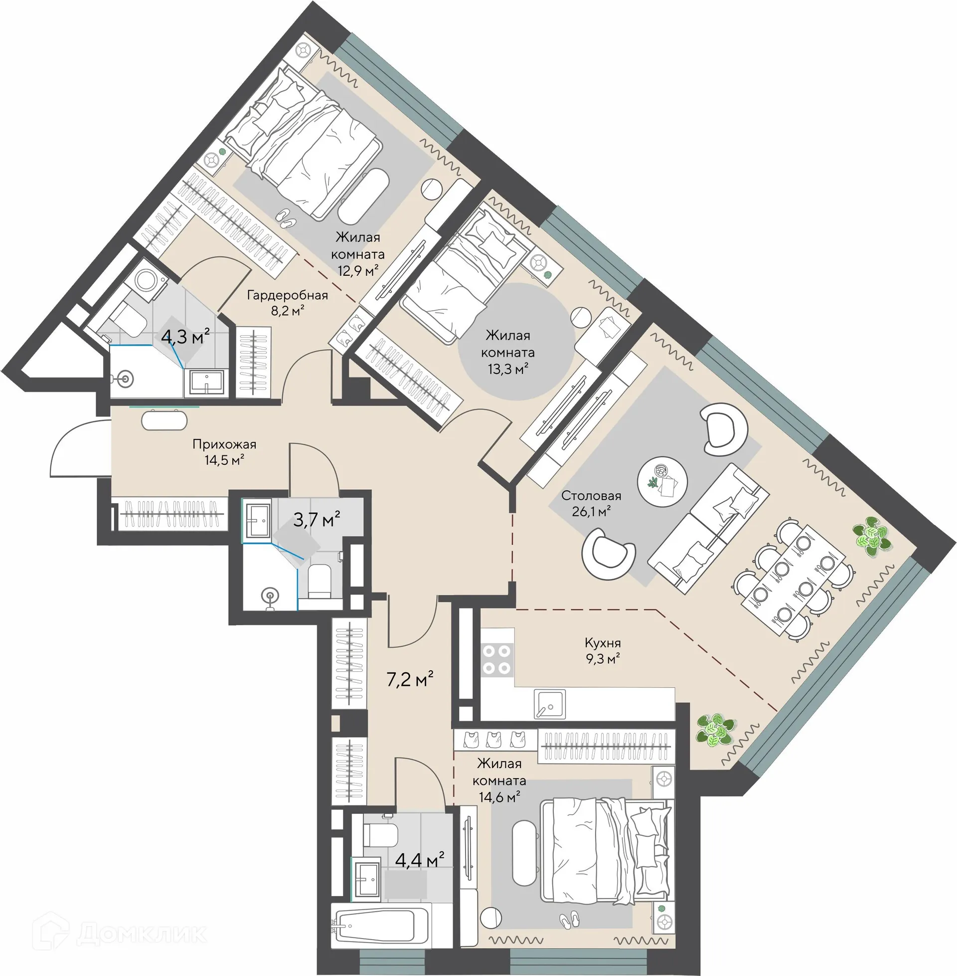 Фото квартиры в ЖК Никольский