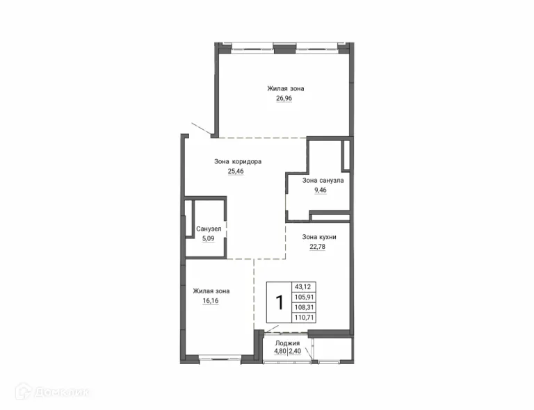 Фото квартиры в ЖК "Александровский сад"