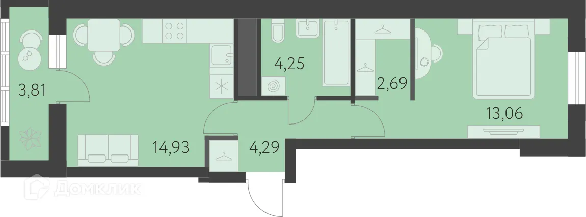 Фото квартиры в ЖК Новая Олимпика