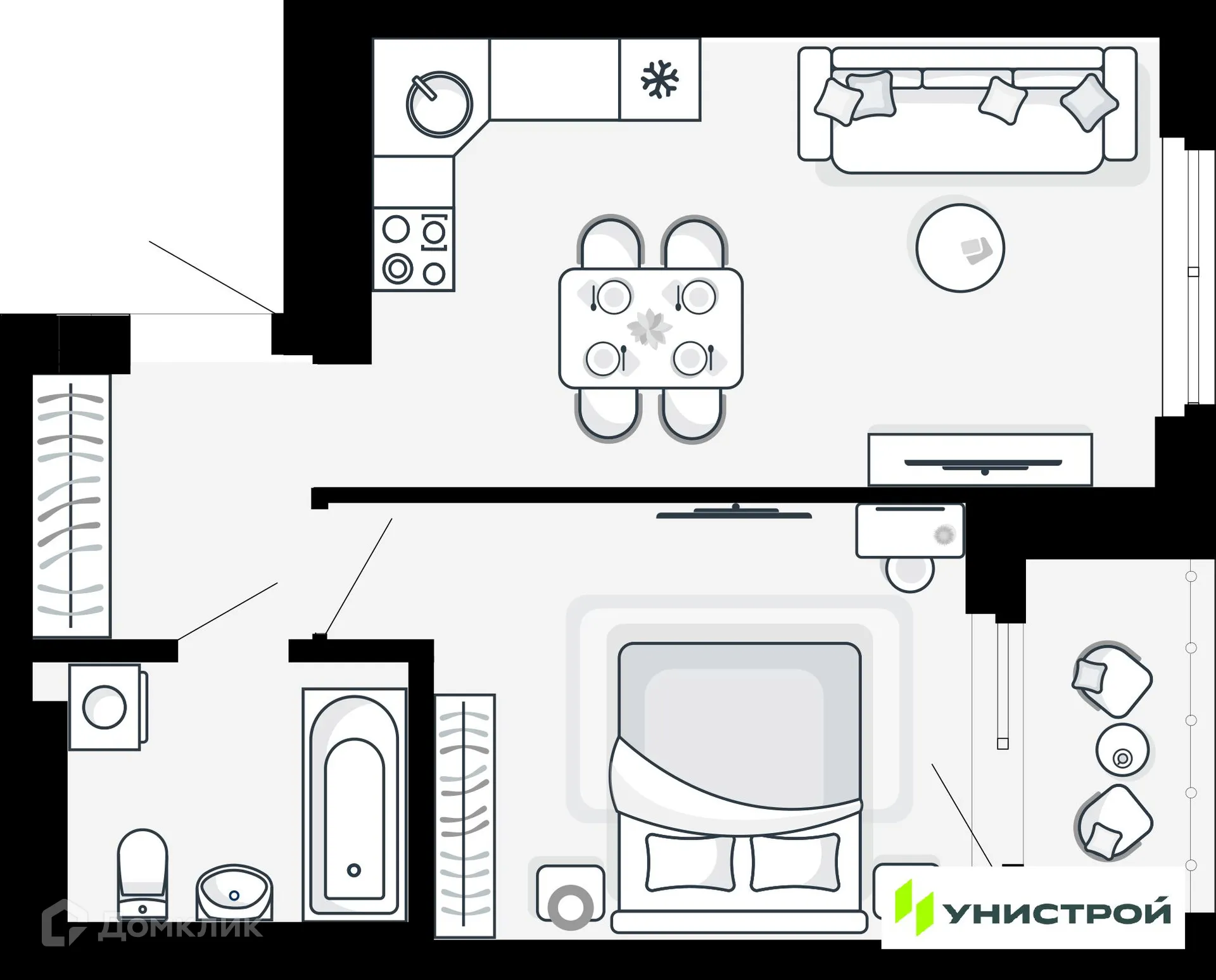 Фото квартиры в ЖК Небосклоны