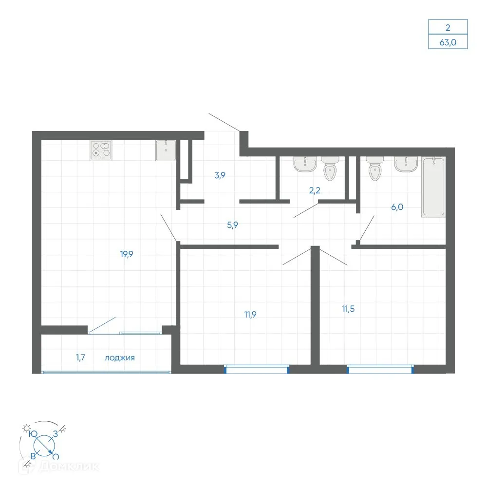 Фото квартиры в ЖК FIRST (Фёрст)