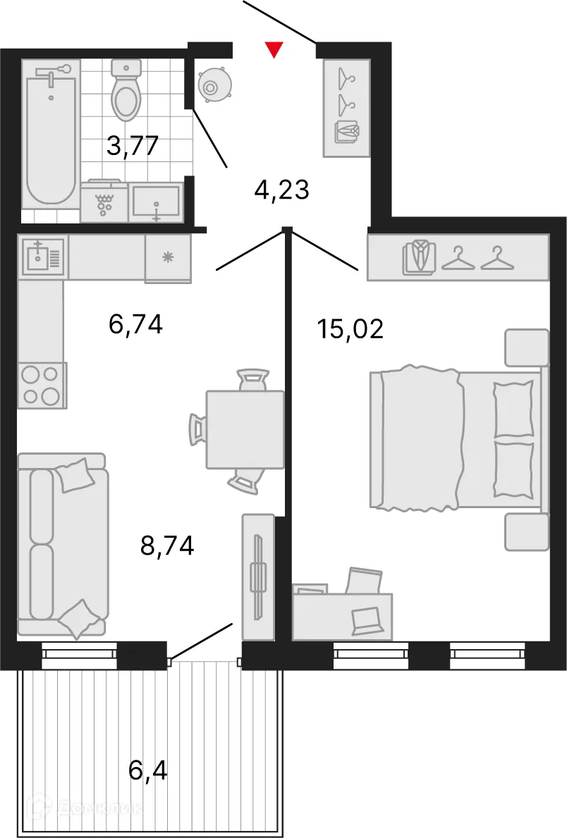 Фото квартиры в ЖК ДНК. Дом на Куйбышева
