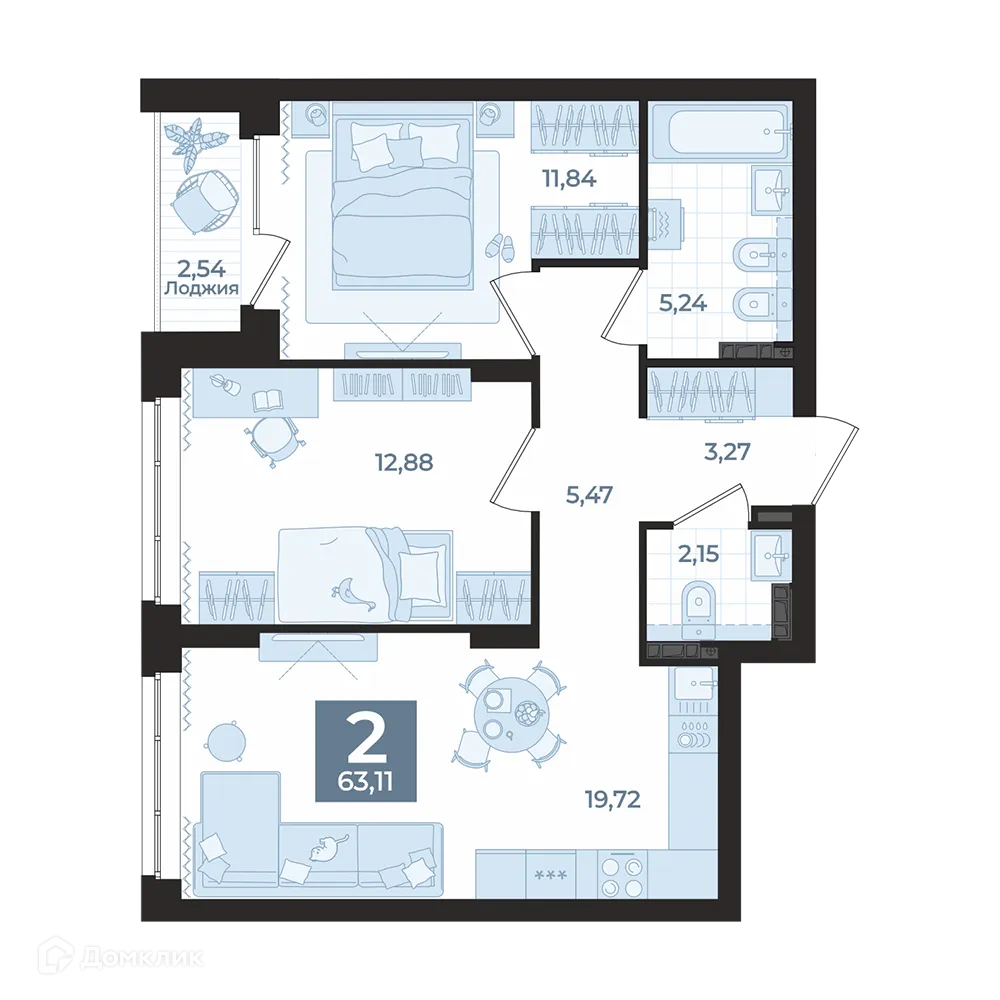 Фото квартиры в ЖК "REPIN TOWERS (Репин Тауэрс)"