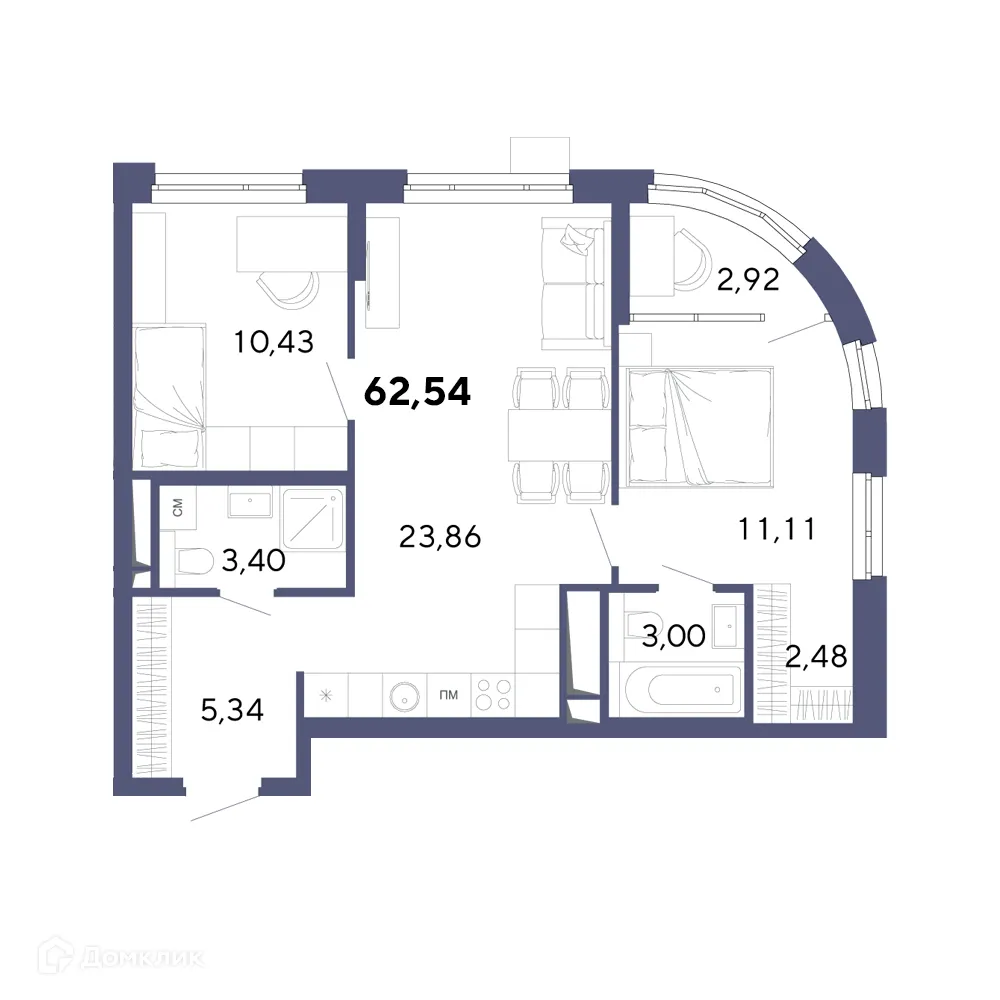 Фото квартиры в ЖК 4 YOU (4 Ю)
