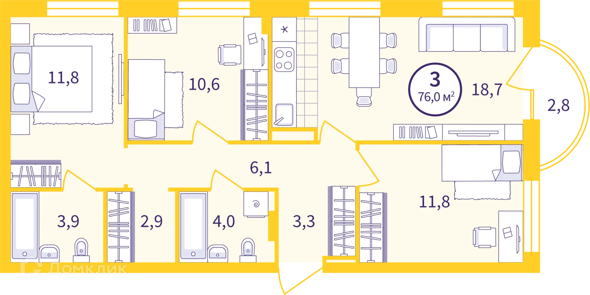 Фото квартиры в ЖК Астон. Движение
