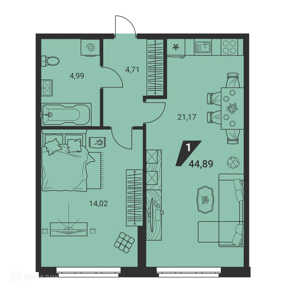 Фото квартиры в ЖК Дом на Ясной