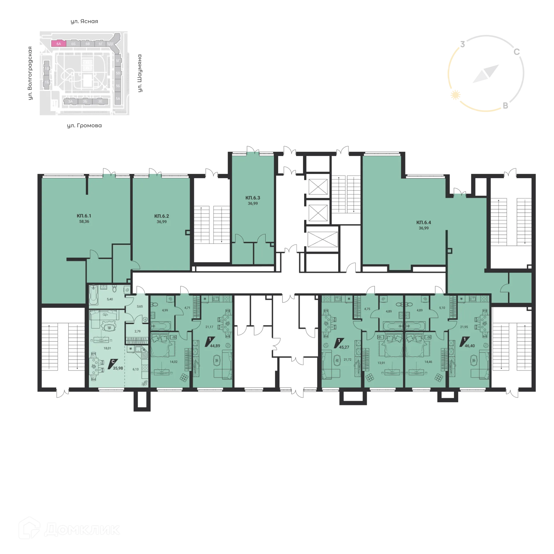 Фото квартиры в ЖК Дом на Ясной