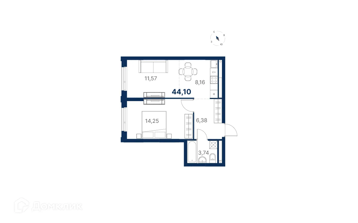 Фото квартиры в ЖК Атлас Юник