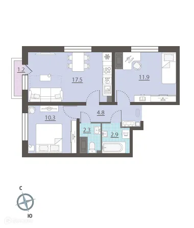 Фото квартиры в ЖК Зеленый остров