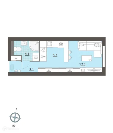 Фото квартиры в ЖК Азина 16