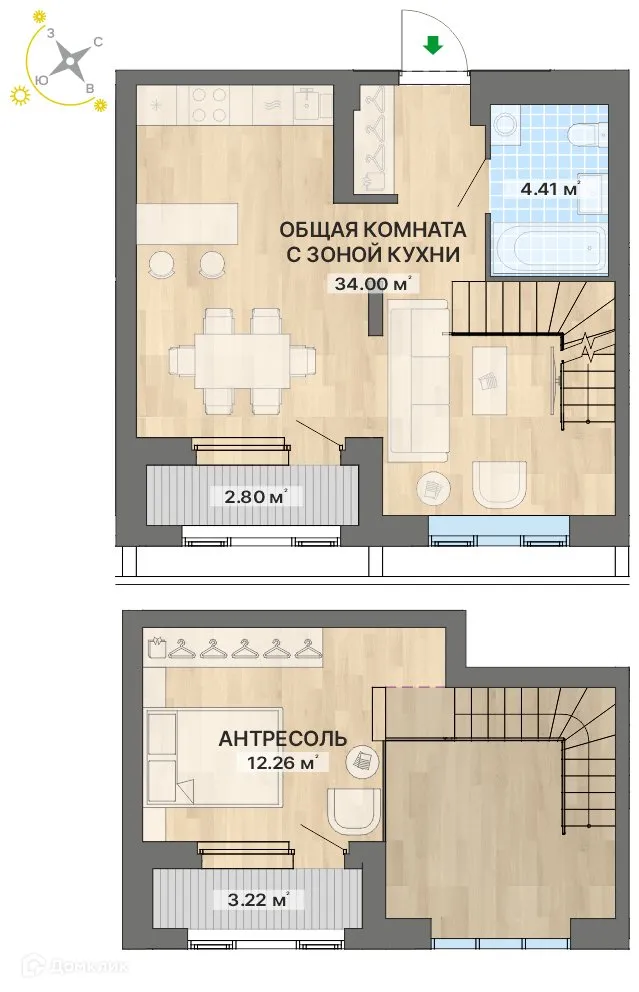 Фото квартиры в ЖК "Северное сияние"