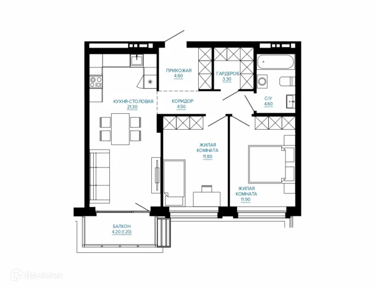 Фото квартиры в ЖК Доминанта