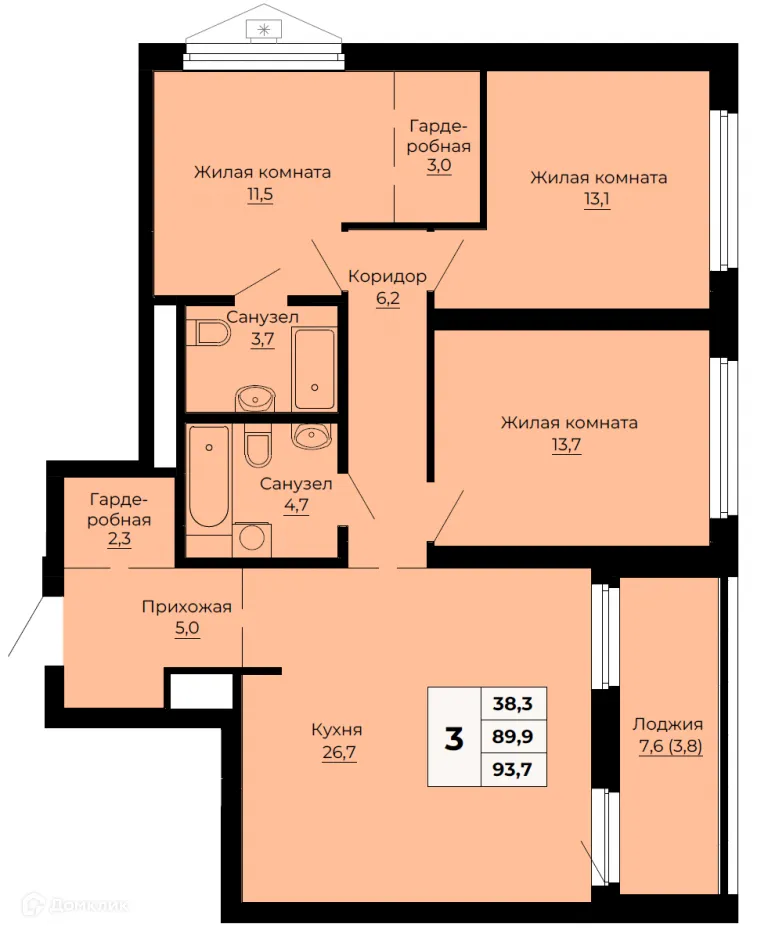 Фото квартиры в ЖК Ольховский парк