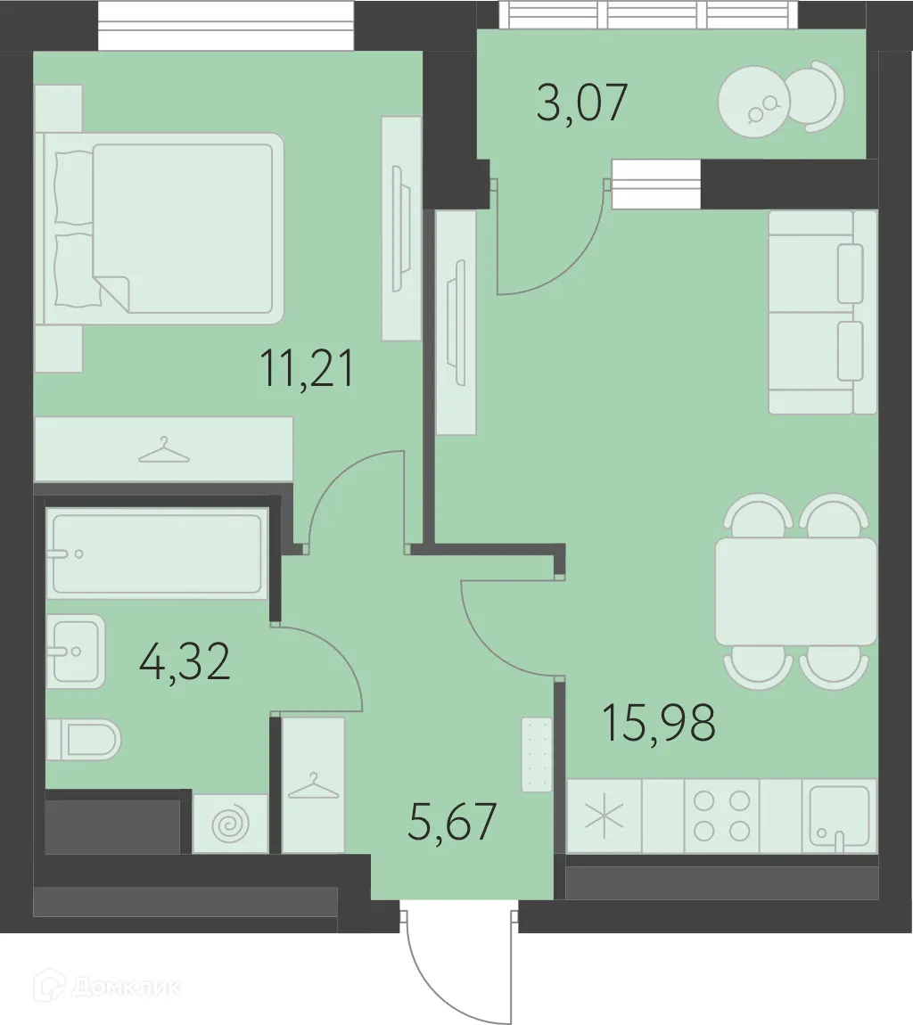 Фото квартиры в ЖК Новая Олимпика