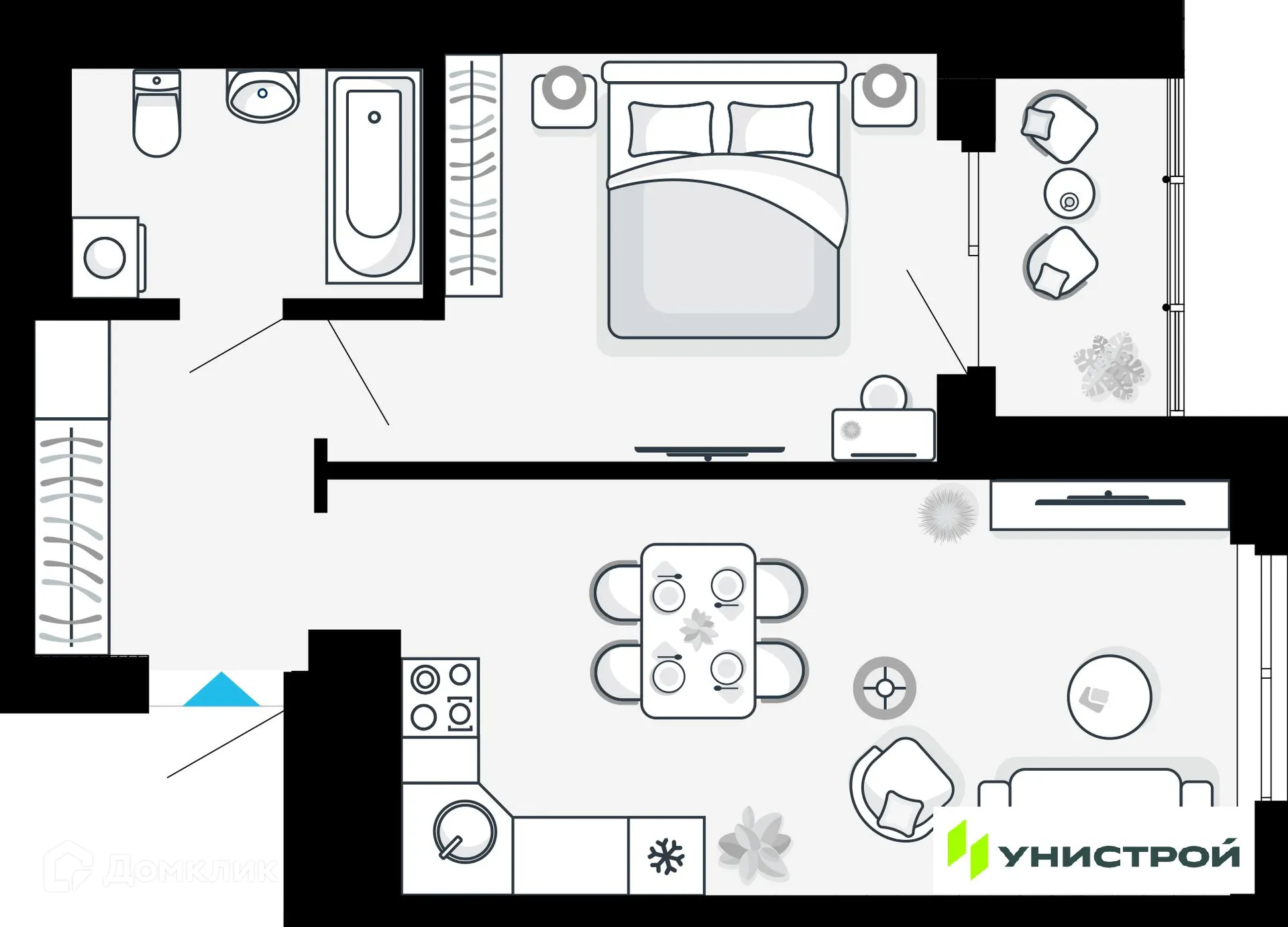 Фото квартиры в ЖК Небосклоны