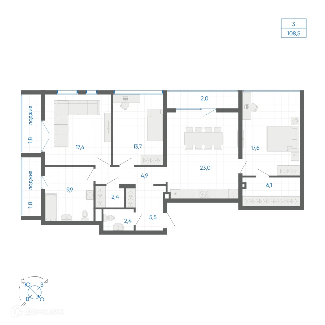 Фото квартиры в ЖК FIRST (Фёрст)