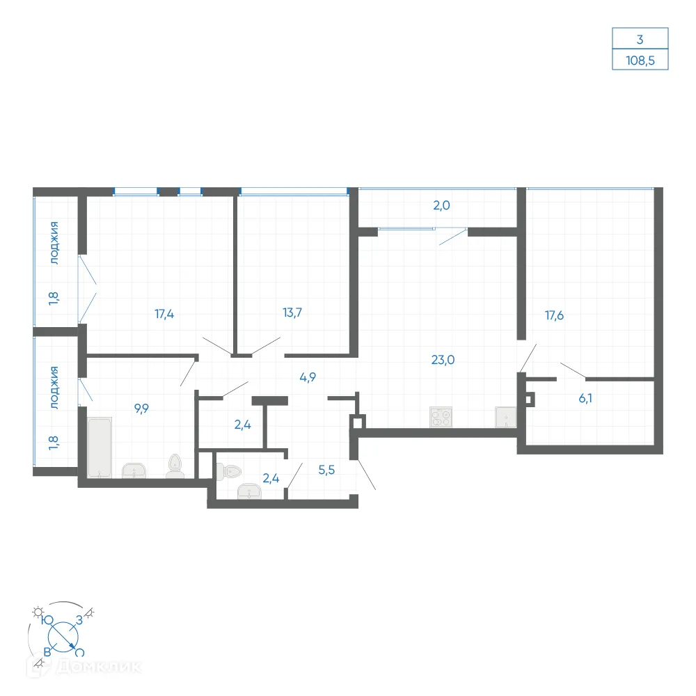 Фото квартиры в ЖК FIRST (Фёрст)