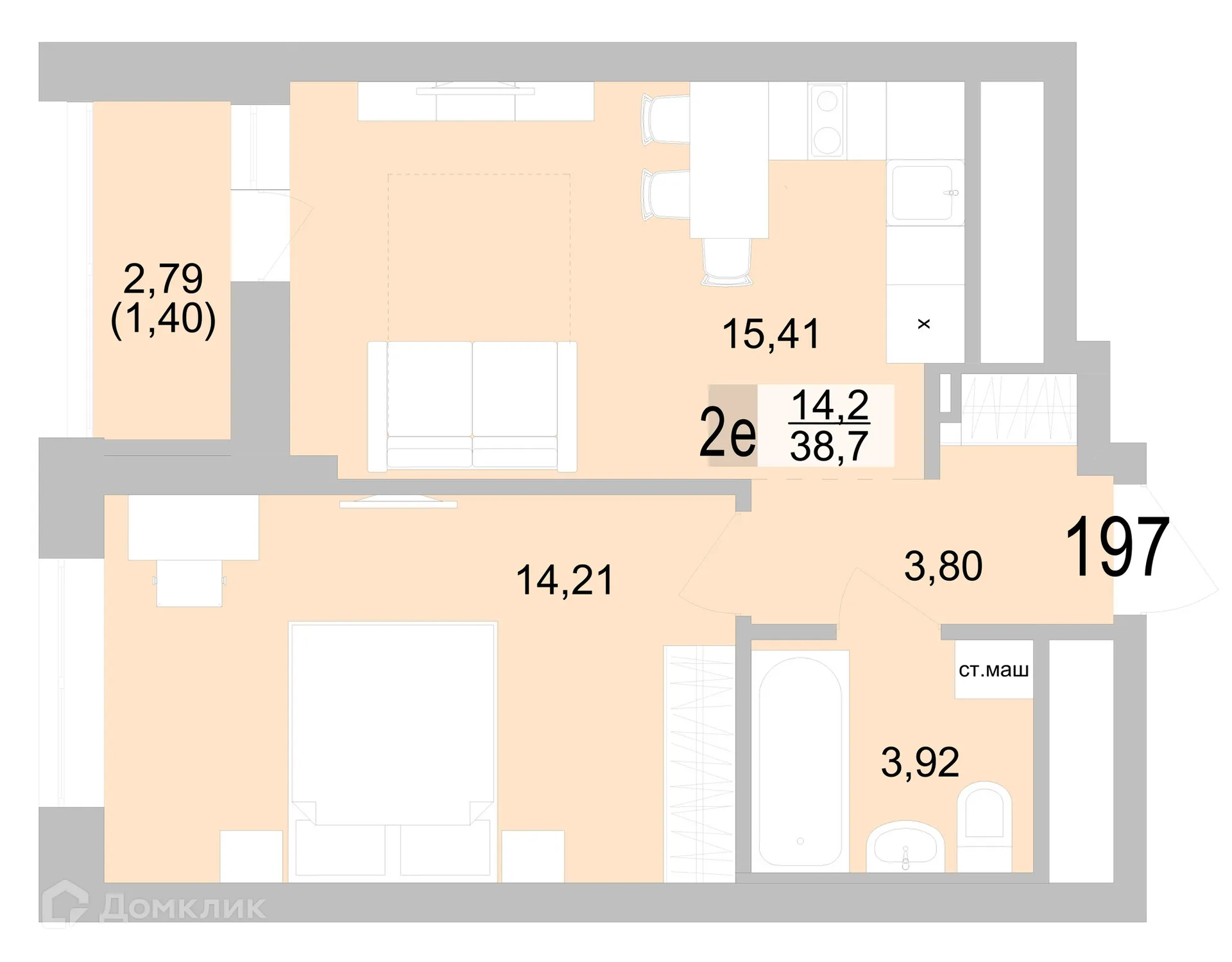 Фото квартиры в ЖК Философия Идеалистов на Черкасской
