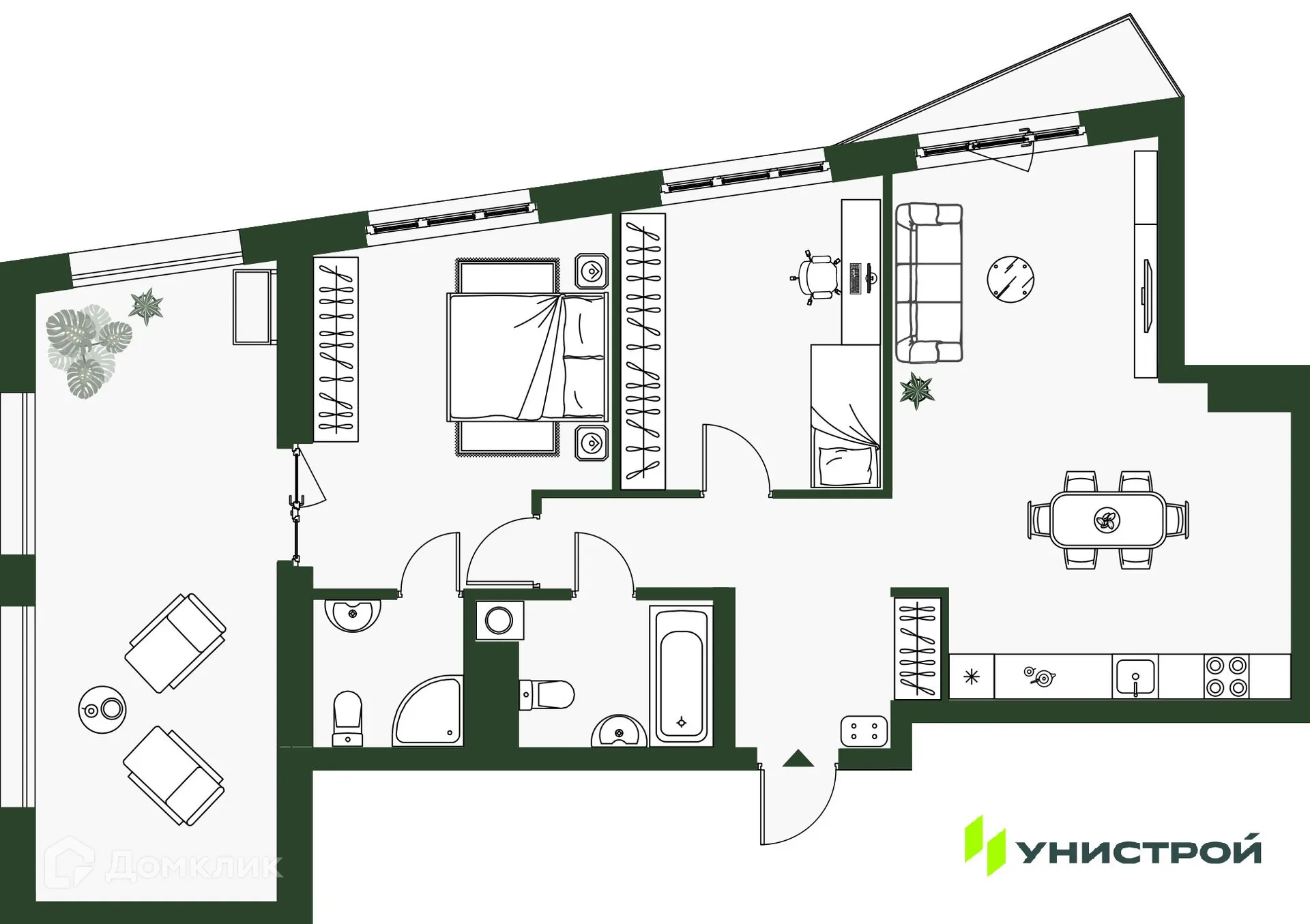 Фото квартиры в ЖК Парковый квартал 2.0