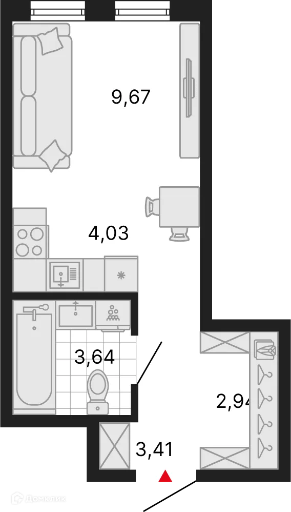 Фото квартиры в ЖК ДНК. Дом на Куйбышева