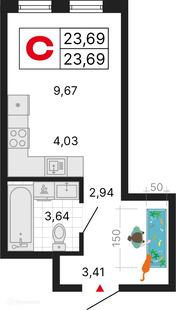 Фото квартиры в ЖК ДНК. Дом на Куйбышева