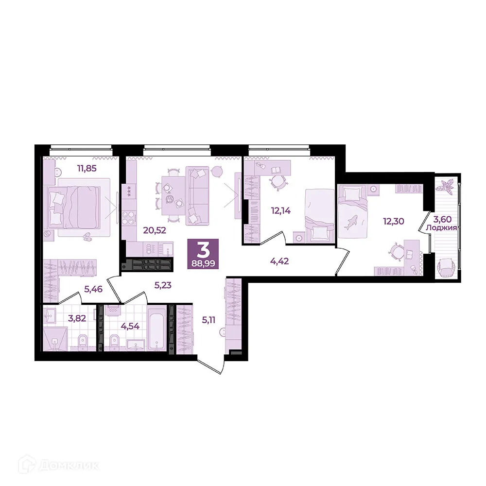 Фото квартиры в ЖК "REPIN TOWERS (Репин Тауэрс)"