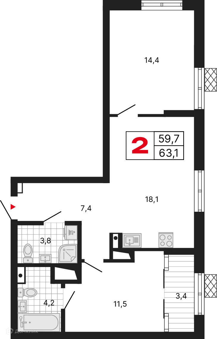 Фото квартиры в ЖК Милый дом