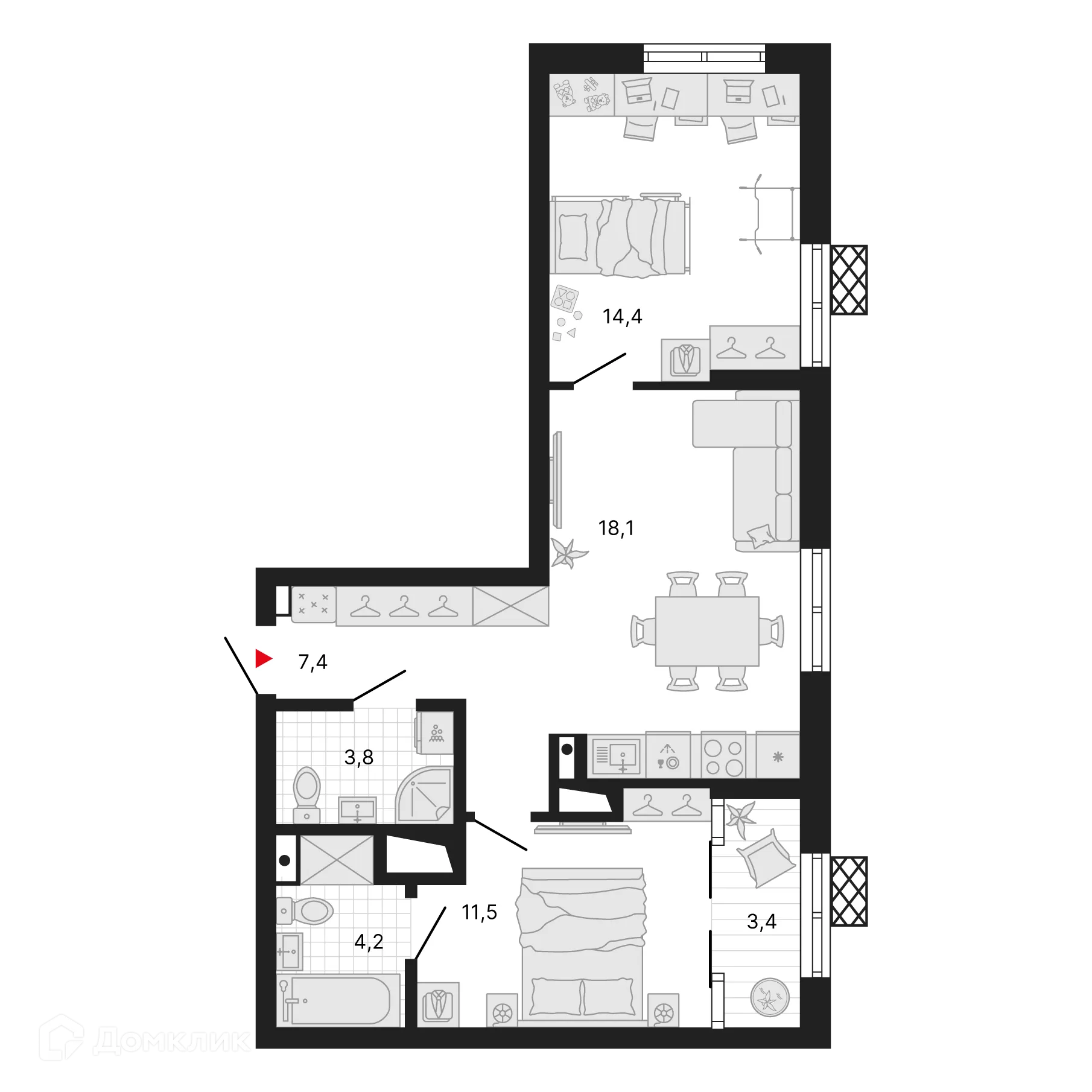 Фото квартиры в ЖК Милый дом