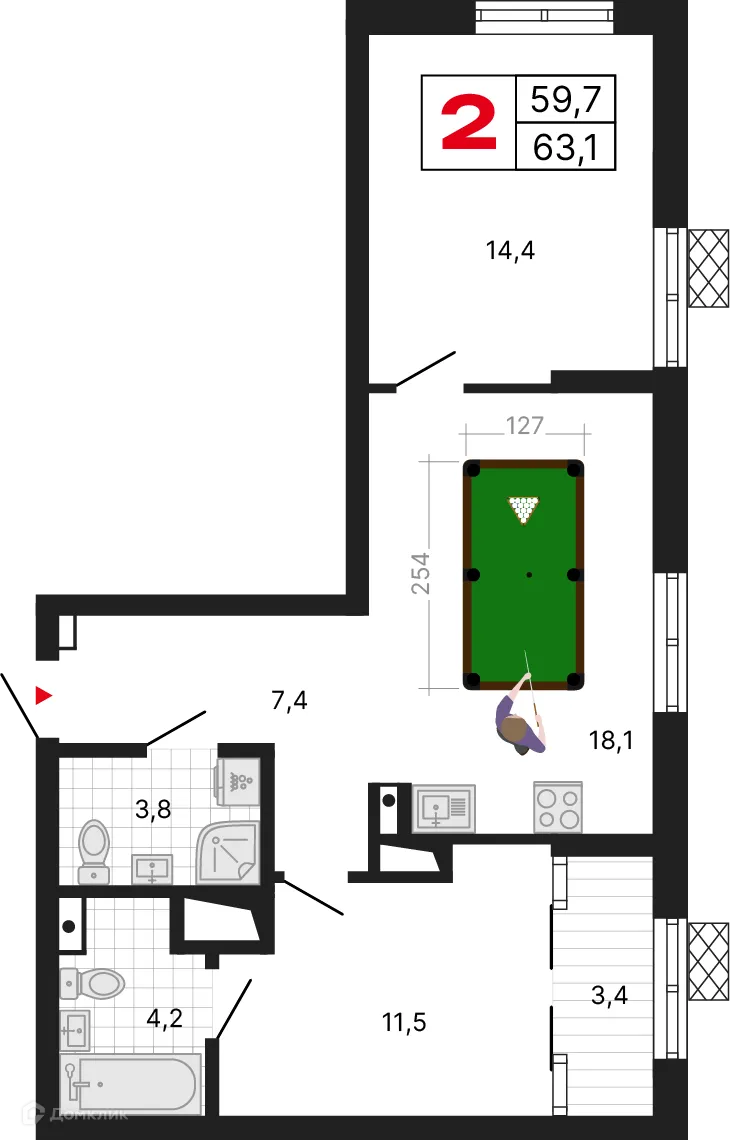 Фото квартиры в ЖК Милый дом