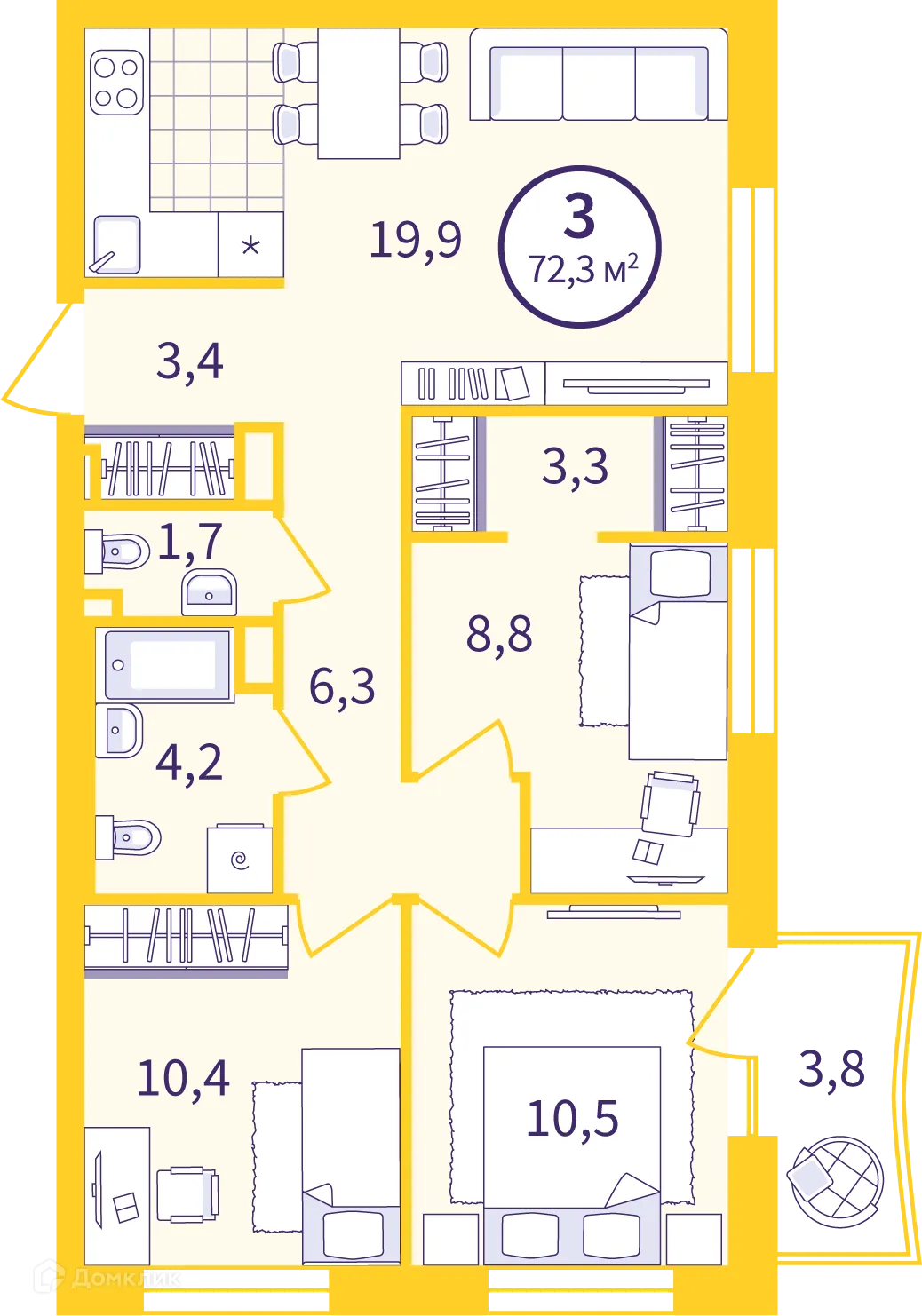 Фото квартиры в ЖК Астон. Движение