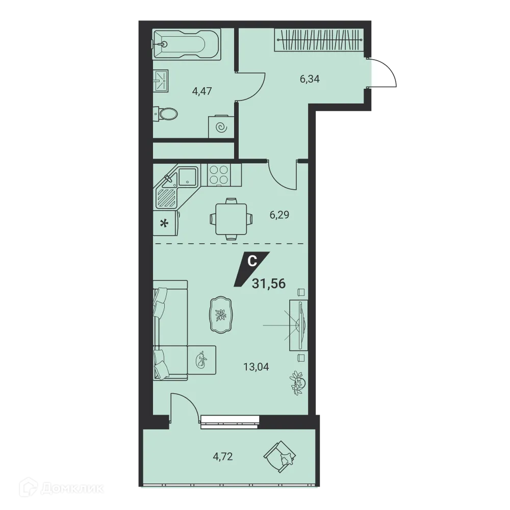 Фото квартиры в ЖК Дом на Ясной