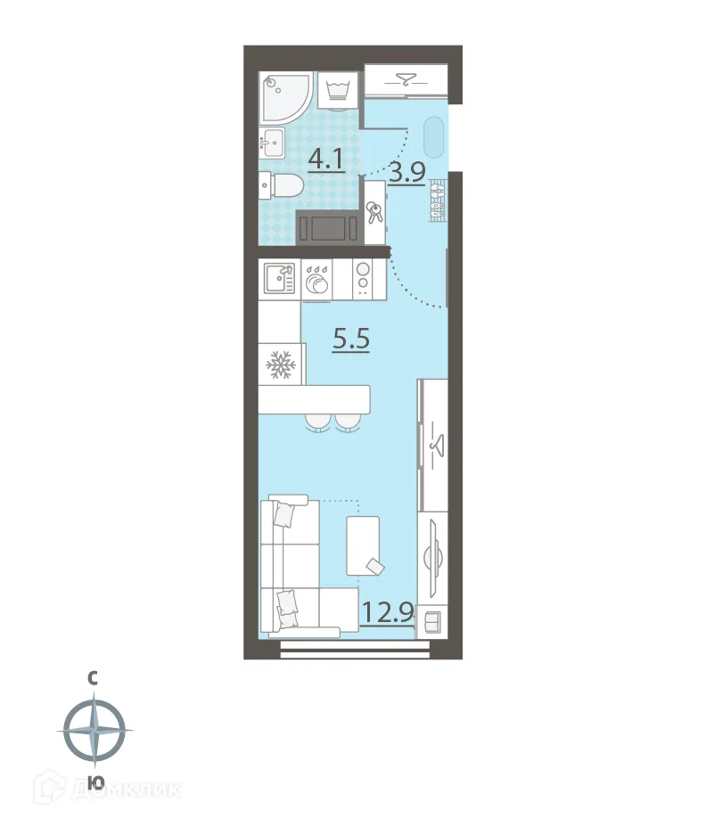 Фото квартиры в ЖК Хрустальные ключи