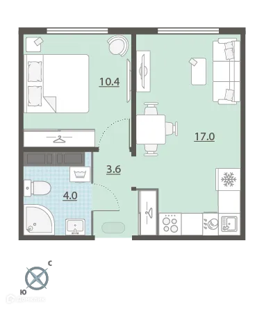 Фото квартиры в ЖК Меридиан