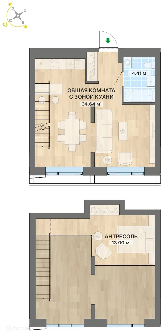 Фото квартиры в ЖК "Северное сияние"