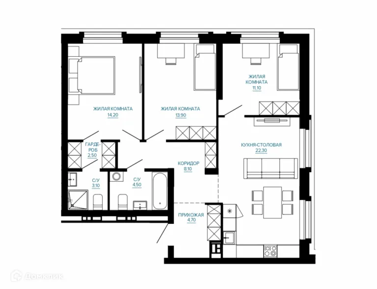 Фото квартиры в ЖК Доминанта